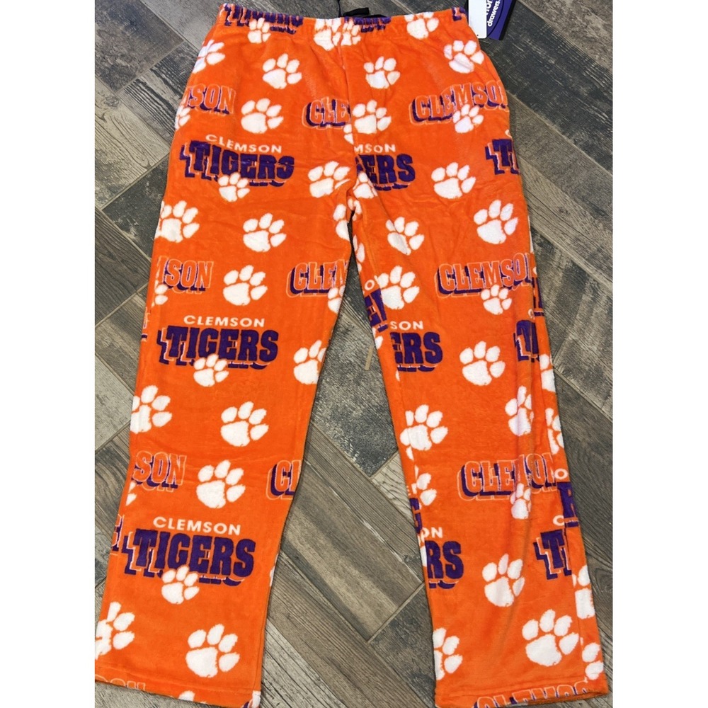 NWT Bottom Drawers Clemson Tigers Pajama Sleepwear Lounge Pants Soft Fleece L
